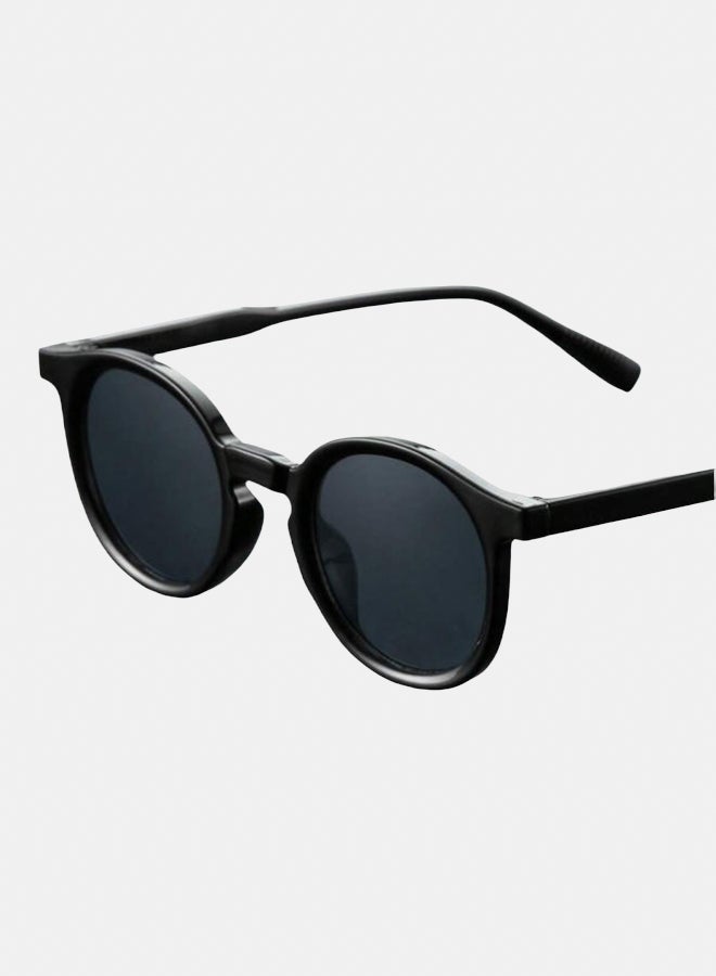 korico Lynx Black Full Rim Round Sunglasses - Image 3